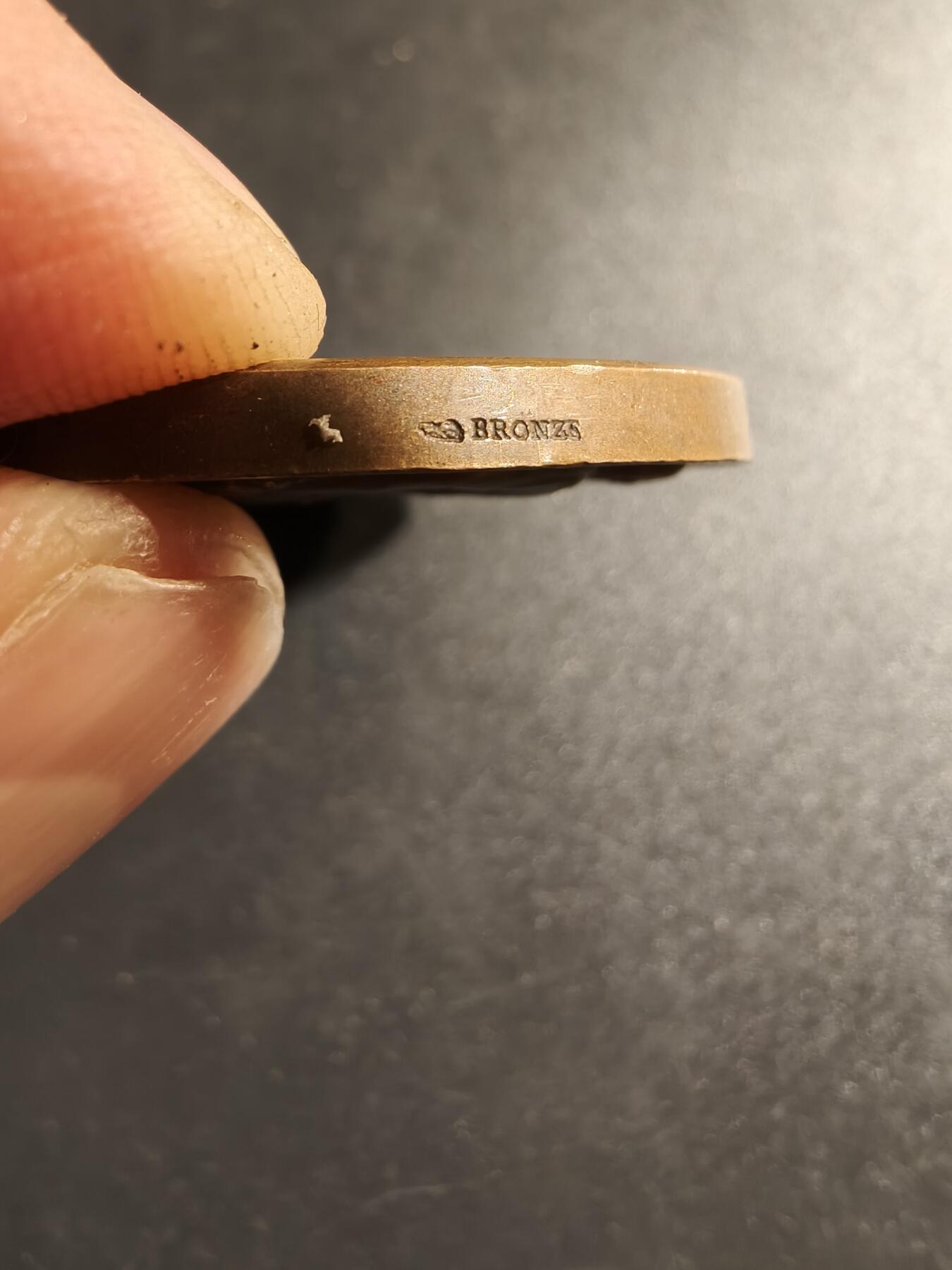 老王徽章第167期 法国巴黎市伯纳德·帕利西学校美术专业竞赛大铜章     直径41mm.   重量43.5g