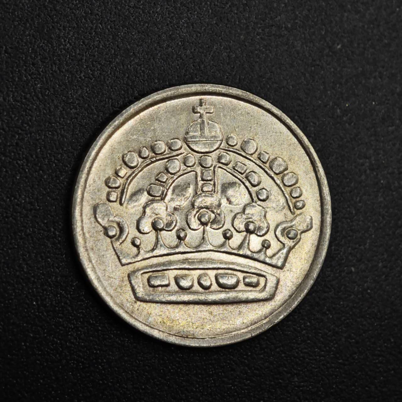 【淘币小摊】实时拍第八百一十四拍   散币场   满百包邮可预留二周 每周一统一发货   瑞典1960年25欧尔银币