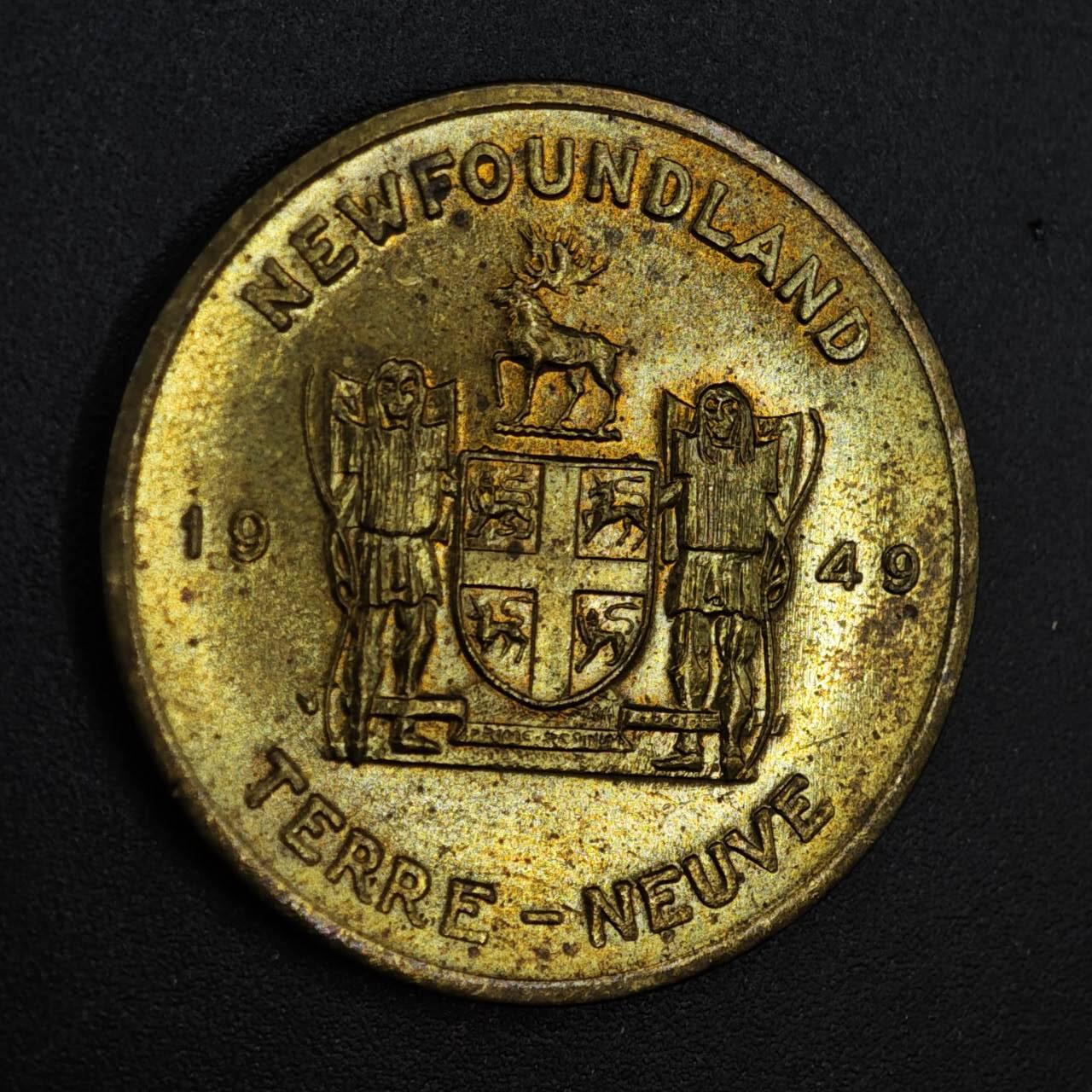 【淘币小摊】实时拍第八百一十四拍   散币场   满百包邮可预留二周 每周一统一发货   加拿大纽芬兰1949年花卉铜章