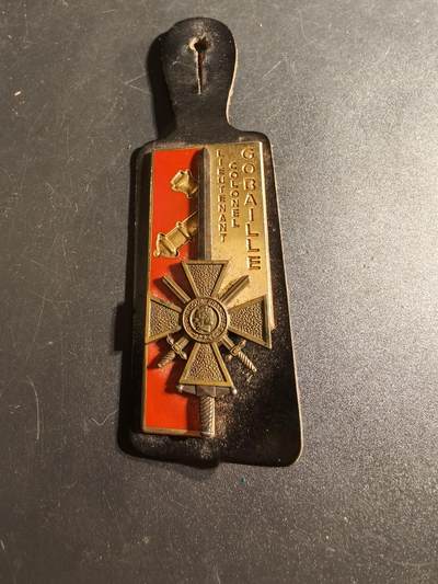 老王徽章第167期 - 法国空降兵学校学员晋升证章    带海外战争十字嘉奖