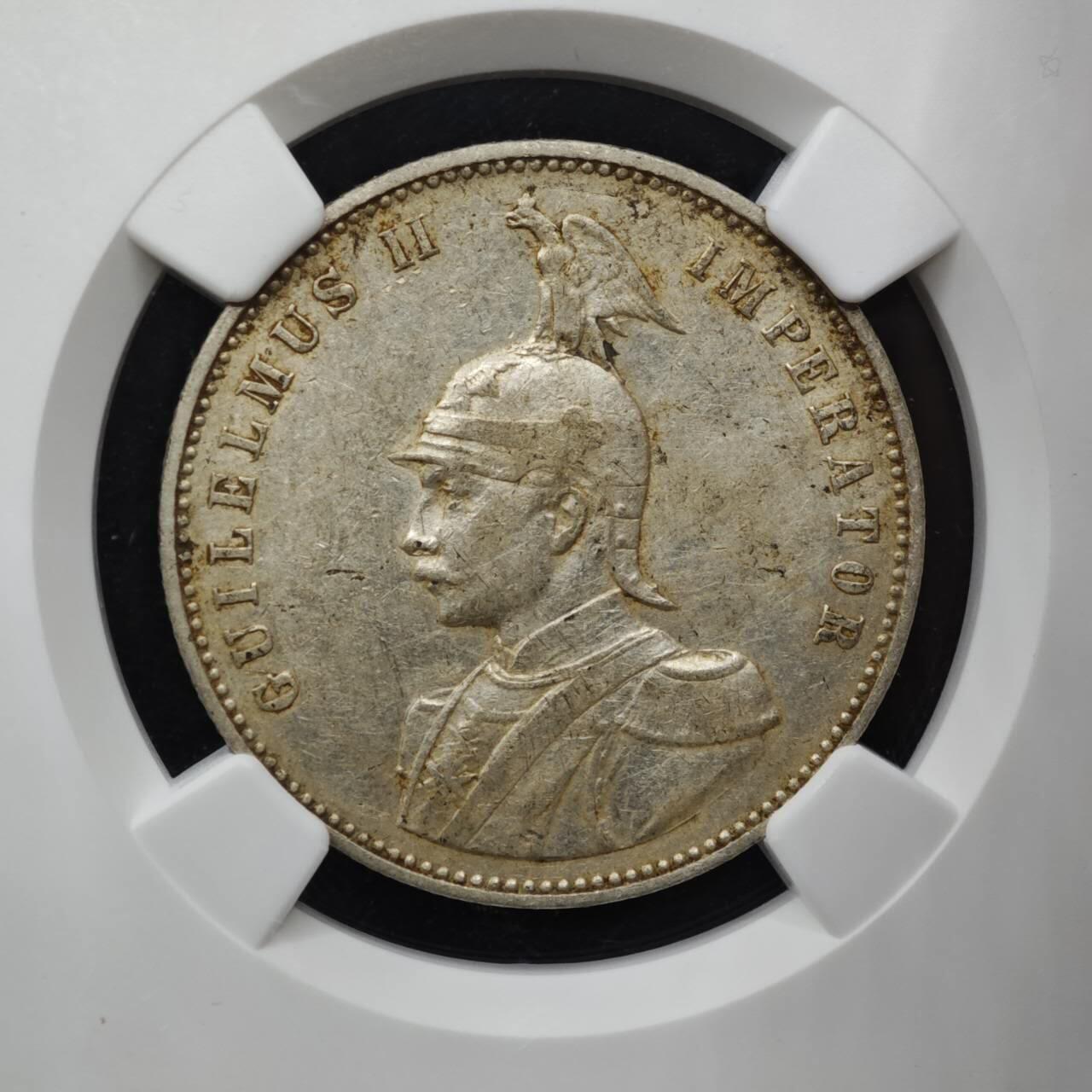 【淘币小摊】实时拍第八百一十五拍   银币套币场   满百包邮可预留二周 每周一统一发货   德属东非1905年1卢比银币 NGC AU50