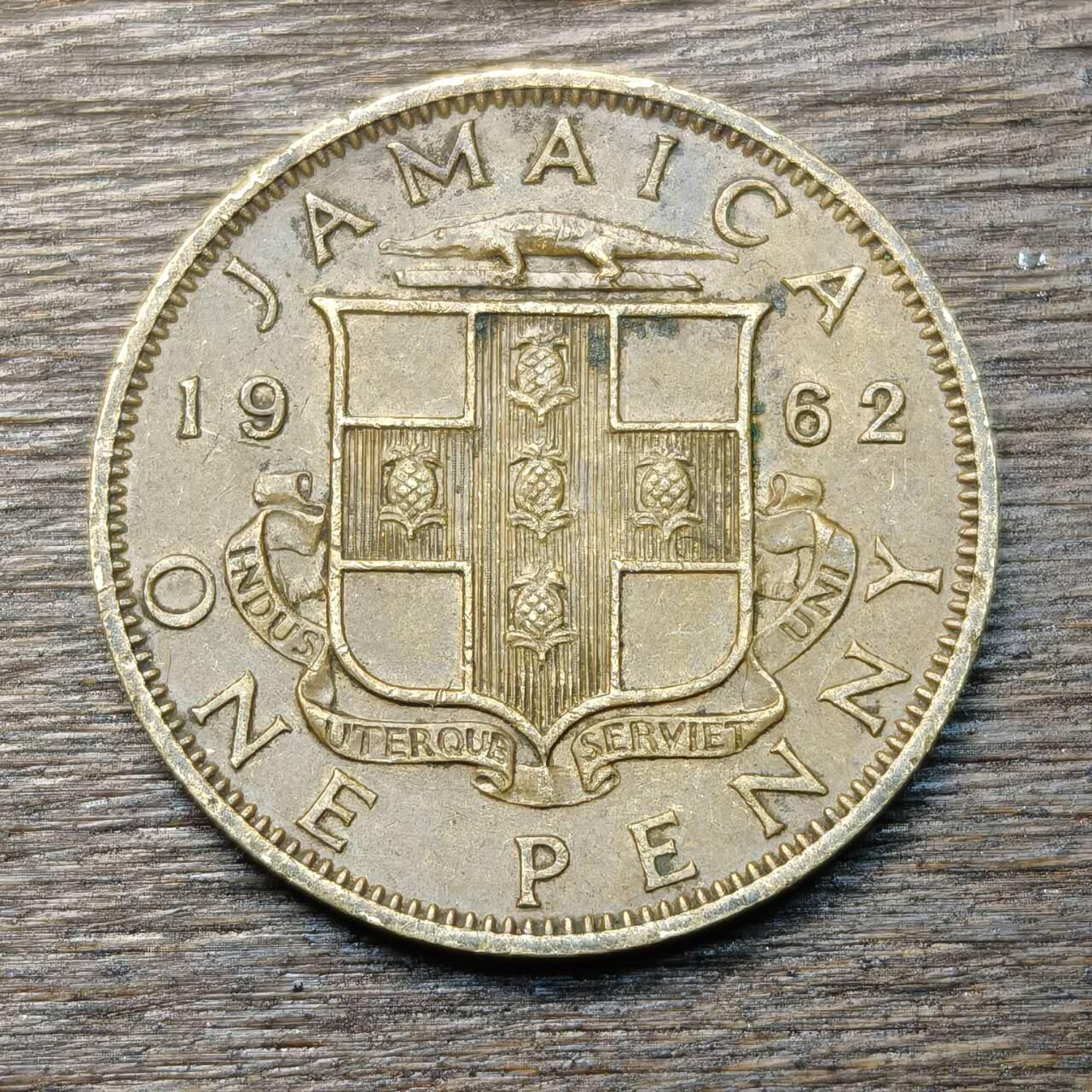 【铜匠收藏】★第134场★散币场，无佣金，30包邮。不满30元，支付5元运费。《接受代拍 代送NGC评级》 英属牙买加 1962年 1便士 铜币 伊丽莎白二世