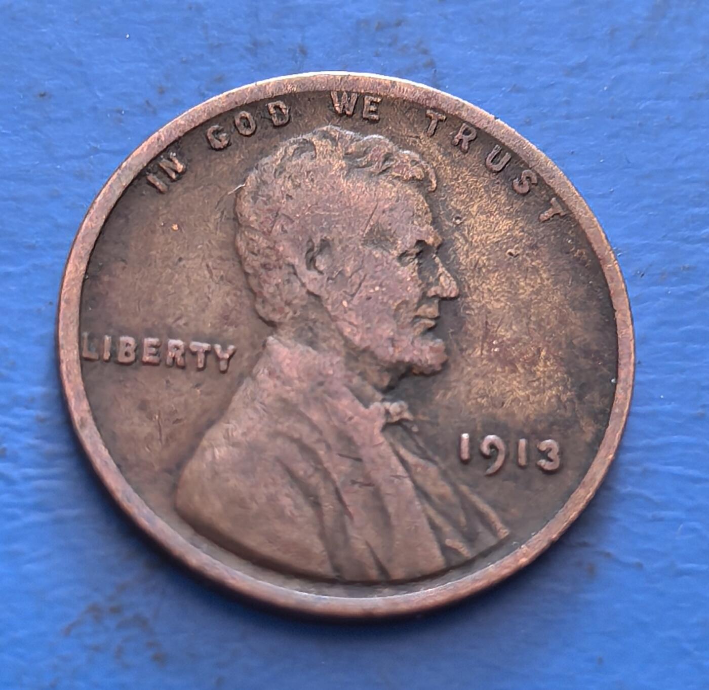 外国优质老铜币银币，周六九点倒数截拍，满百包邮，可寄存半年，喜欢朋友微信扫描二维码可直接参拍 美国1913年少见年份壹分