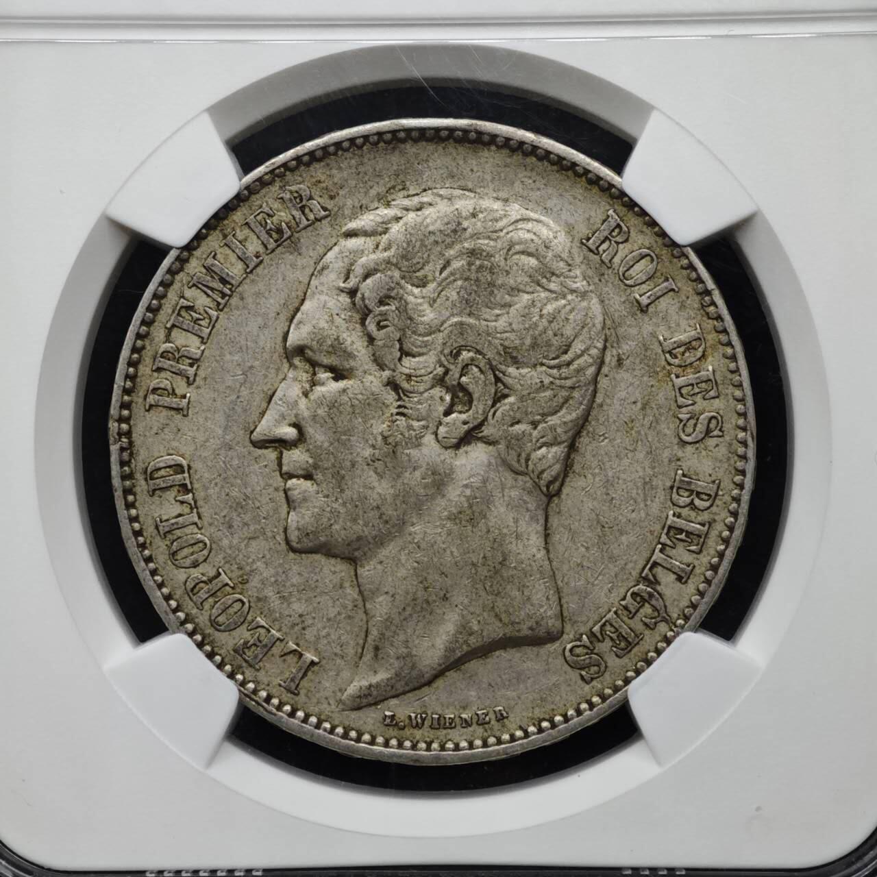 【淘币小摊】实时拍第八百一十五拍   银币套币场   满百包邮可预留二周 每周一统一发货   比利时1849年5法郎银币 NGC XF45