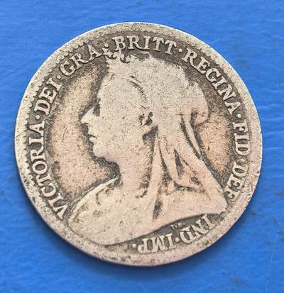 外国优质老铜币银币，周六九点倒数截拍，满百包邮，可寄存半年，喜欢朋友微信扫描二维码可直接参拍 - 高银英国1896年3便士银币