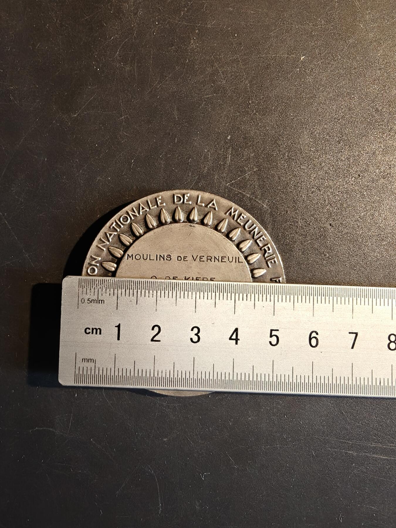 老王徽章第167期 法国全国面粉协会镀银大铜章     直径54mm.    重量77.5g