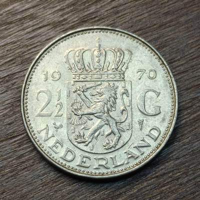 【铜匠收藏】★第134场★散币场，无佣金，30包邮。不满30元，支付5元运费。《接受代拍 代送NGC评级》 - 1970年 荷兰 2.5盾 朱莉安娜女皇