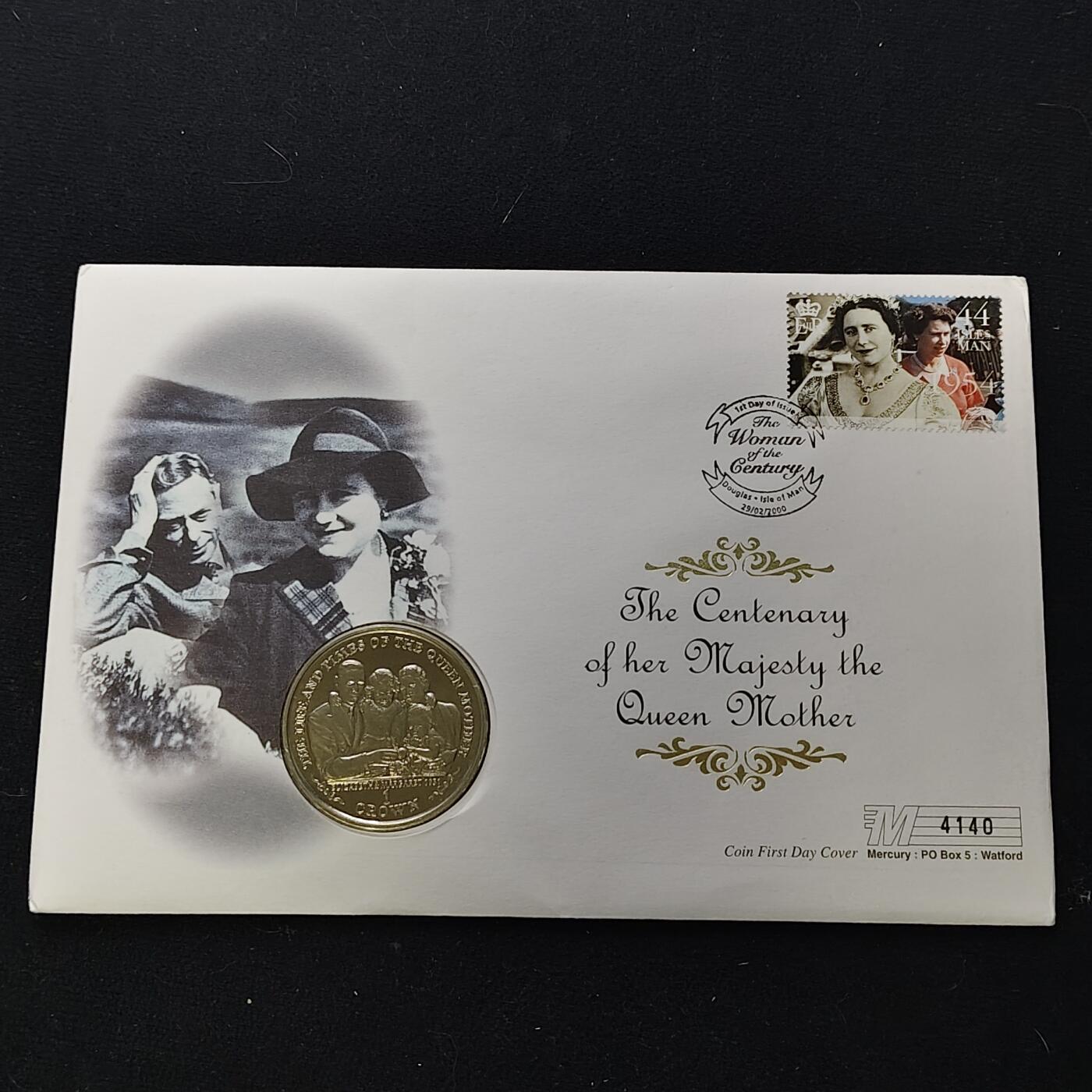 【全场包邮】纯粹捡漏拍482场（免费代拍第19场）-币封+套装+富兰克林（注意佣金） 【邮币封】马恩岛2000年1克朗女王母亲伊丽莎白皇太后人生中的重要时刻系列家庭克朗型纪念币邮币封