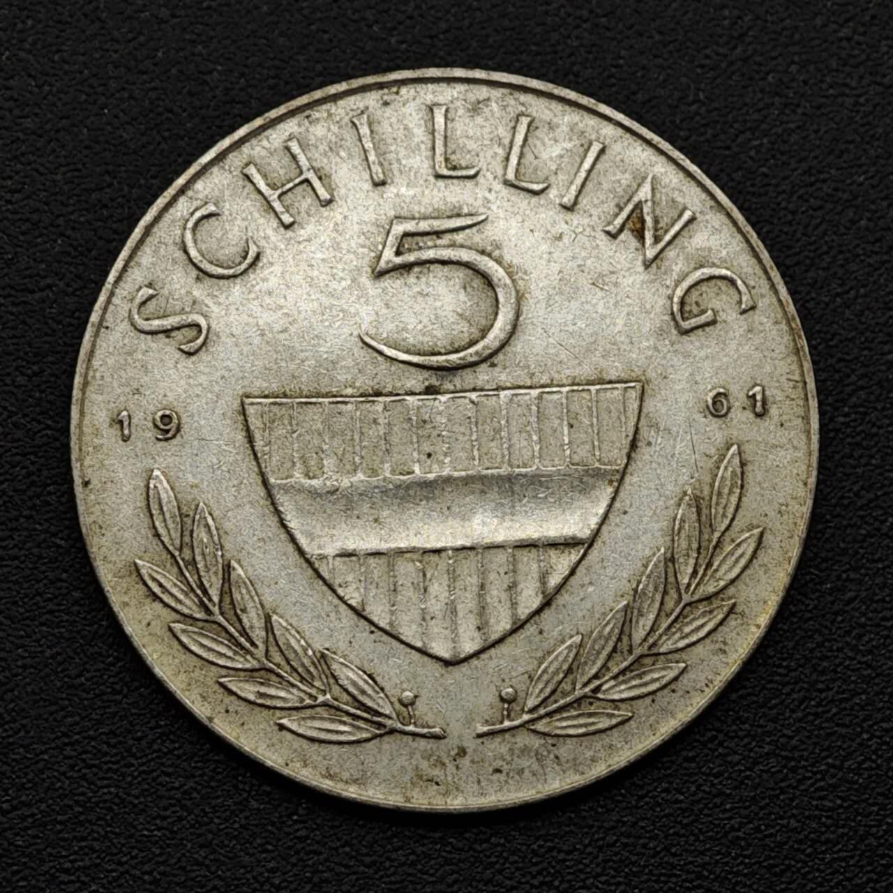 【淘币小摊】实时拍第八百一十五拍   银币套币场   满百包邮可预留二周 每周一统一发货   奥地利1961年5先令银币