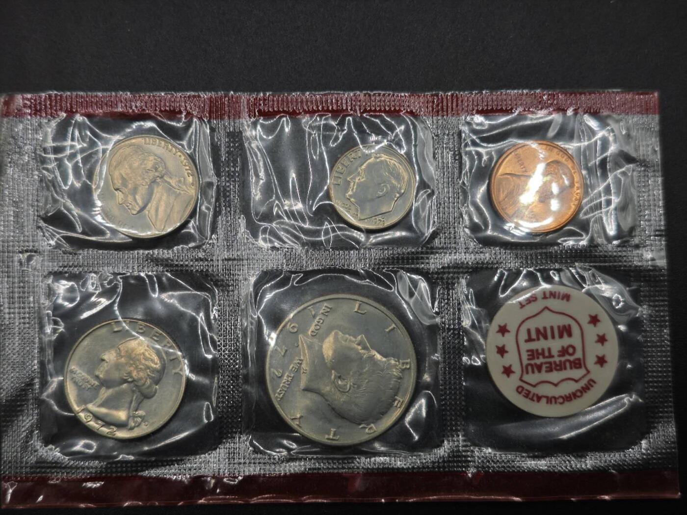 【淘币小摊】实时拍第八百一十五拍   银币套币场   满百包邮可预留二周 每周一统一发货   美国1972年D厂套币