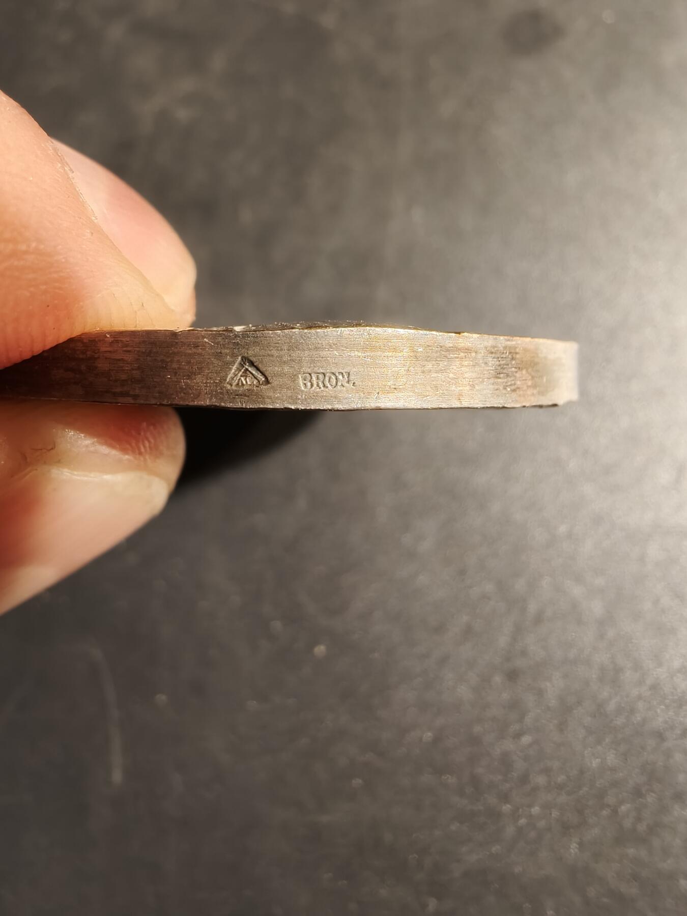 老王徽章第167期 法国高卢人镀银大铜章     大师莫隆作品    直径46mm.    重量41.7g