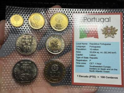 2025年集古藏今外币拍卖第十期-第10场—（总第290拍-纸币专场），本期拍完结算一次，发货时间2-3天，休息几天后继续新的一期拍卖。 - 1998-2000年葡萄牙一套