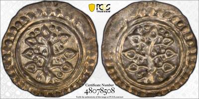 万国钱币拍卖第056期 - PCGS MS62  1190年巴伐利亚林道修道院旦尼尔银币 唯一亚军分 果实累累的菩提树图案，淡雅的色调包浆。极其稀有的品种，近900年前的老精稀顶级藏品。南宋绍熙元年，这一年德意志骑士团（条顿骑士团）成立。林道的名称Lindau源于拉丁语“Linden Au”，即“生长菩提树的河边洼地”，所以林道市的纹章就是一颗枝繁叶茂的绿色菩提树。