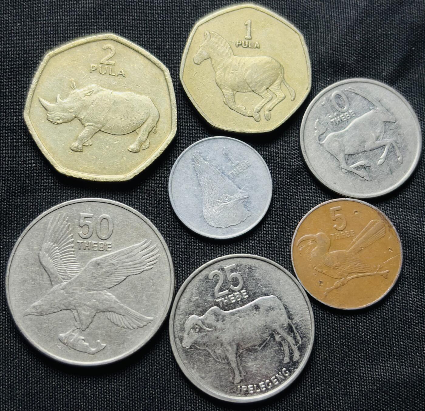 文馨钱币收藏第 284 场，【 长期接收代拍品】老藏家拍品南朝鲜李承晚时期货币，泰国大型纪念币，土耳其各时期及各国套币场 好品博茨瓦纳动物系列 7 枚套