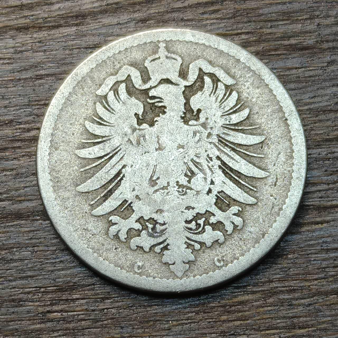 【铜匠收藏】★第134场★散币场，无佣金，30包邮。不满30元，支付5元运费。《接受代拍 代送NGC评级》 德国 1874年 短翅鹰 10芬尼 镍币 德意志第二帝国