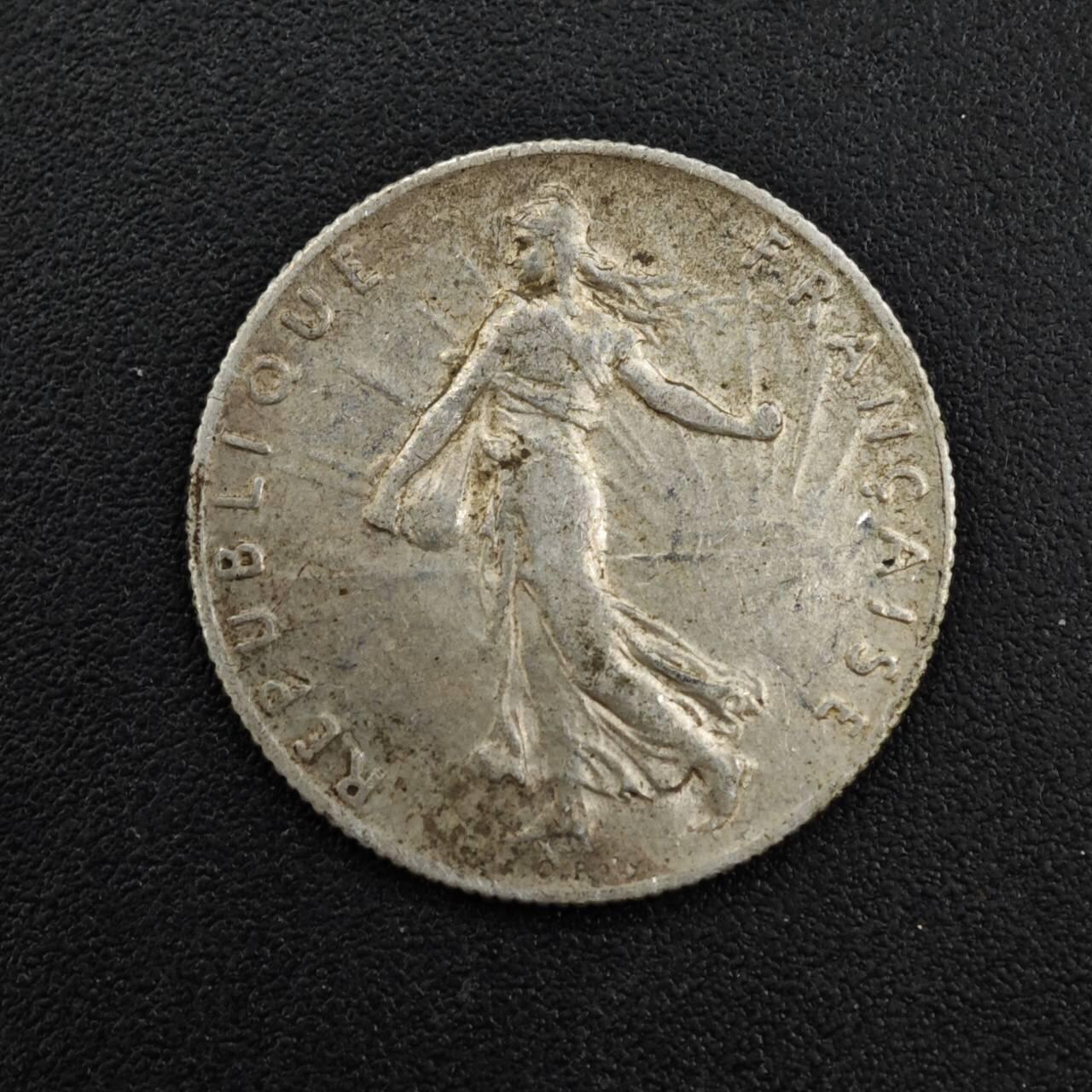 【淘币小摊】实时拍第八百一十四拍   散币场   满百包邮可预留二周 每周一统一发货   法国1909年播种女神50分银币