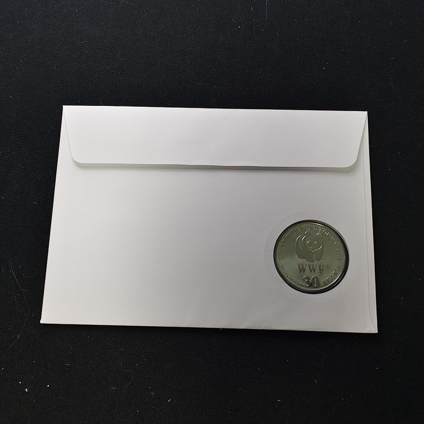 【全场包邮】纯粹捡漏拍482场（免费代拍第19场）-币封+套装+富兰克林（注意佣金） 【邮章封】WWF世界自然基金会1986年30周年科摩罗狐蝠纪念邮章封