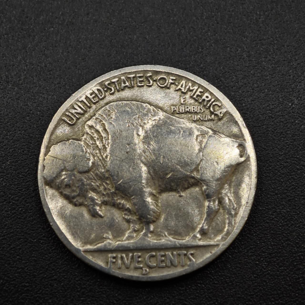 【淘币小摊】实时拍第八百一十四拍   散币场   满百包邮可预留二周 每周一统一发货   美国1937年野牛五分镍币