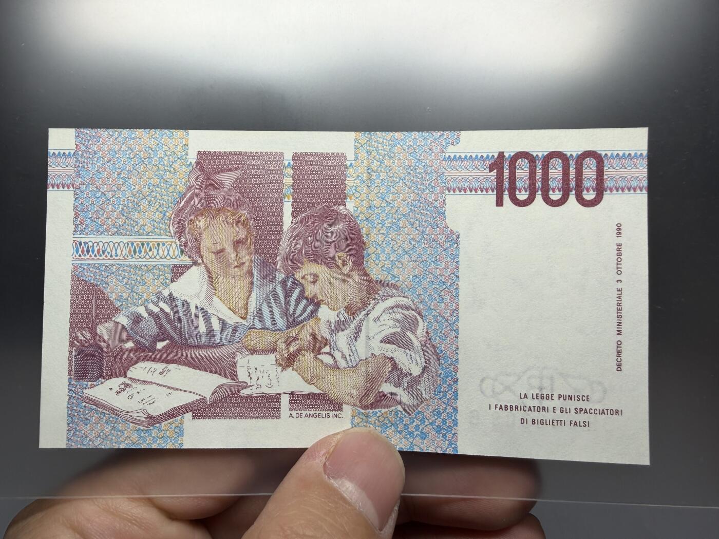 2025年集古藏今外币拍卖第十期-第10场—（总第290拍-纸币专场），本期拍完结算一次，发货时间2-3天，休息几天后继续新的一期拍卖。 1990年意大利1000里拉