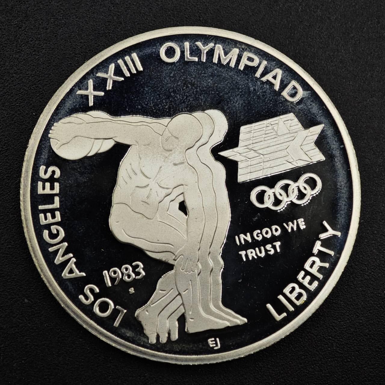 【淘币小摊】实时拍第八百一十五拍   银币套币场   满百包邮可预留二周 每周一统一发货   美国1983年亚特兰大奥运会1美元精制银币 重26.7克银价310