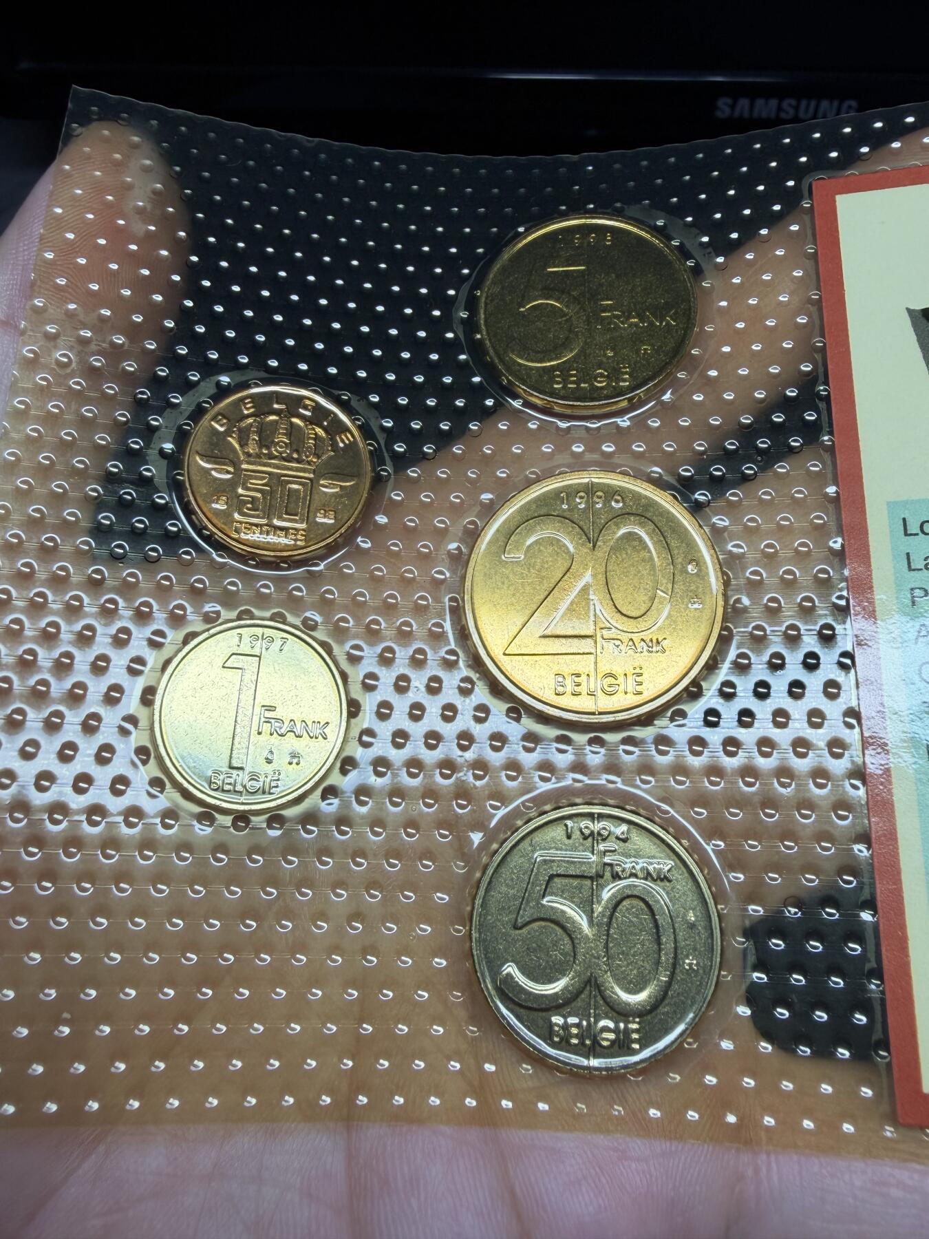 2025年集古藏今外币拍卖第十期-第10场—（总第290拍-纸币专场），本期拍完结算一次，发货时间2-3天，休息几天后继续新的一期拍卖。 1994-1998年比利时一套