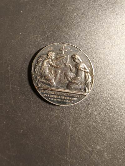 老王徽章第167期 - 法国银婚章    950银     直径30mm.    重量13.3g