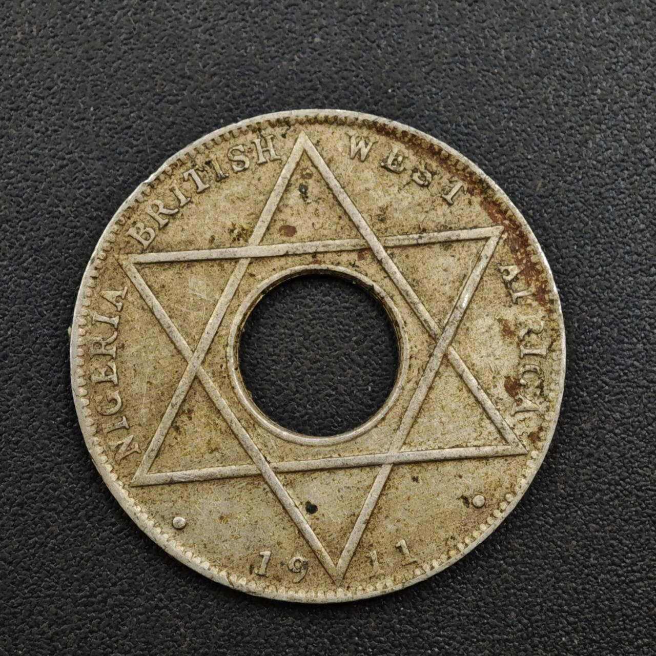 【淘币小摊】实时拍第八百一十四拍   散币场   满百包邮可预留二周 每周一统一发货   英属西非1911年乔治五世1/10便士镍币