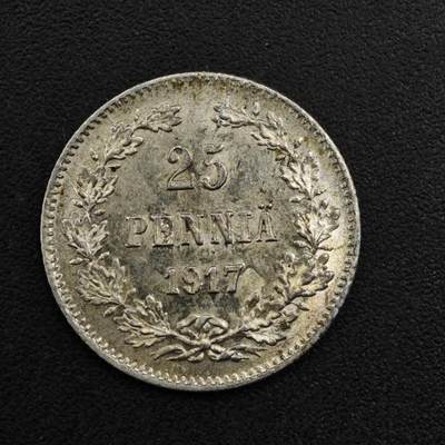 【淘币小摊】实时拍第八百一十五拍   银币套币场   满百包邮可预留二周 每周一统一发货   - 芬兰1917年25芬妮银币