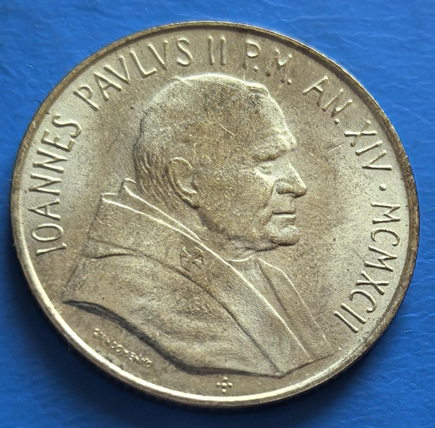 外国优质老铜币银币，周六九点倒数截拍，满百包邮，可寄存半年，喜欢朋友微信扫描二维码可直接参拍 梵蒂冈200里拉