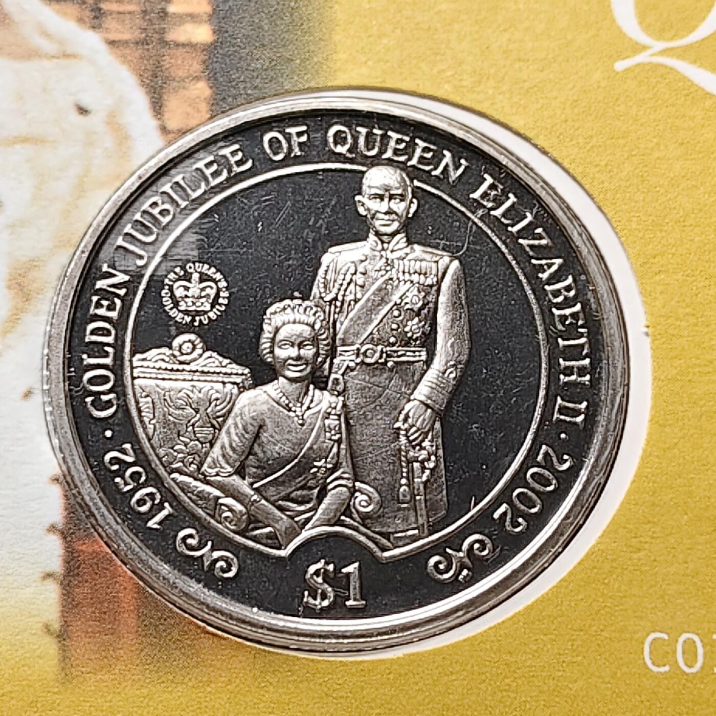 【全场包邮】纯粹捡漏拍482场（免费代拍第19场）-币封+套装+富兰克林（注意佣金） 【邮币封】塞拉利昂2002年1元女王登基50周年克朗型纪念币邮币封