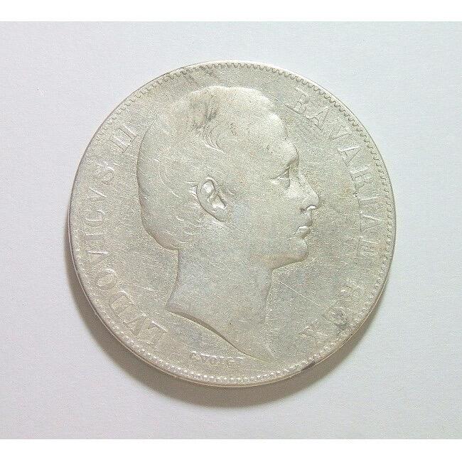 【银】德国巴伐利亚1865年 圣母抱婴1泰勒银币 好品