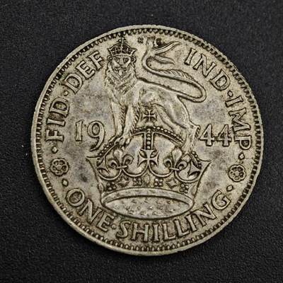 【淘币小摊】实时拍第八百一十四拍   散币场   满百包邮可预留二周 每周一统一发货   - 英国1944年乔治六世一先令银币