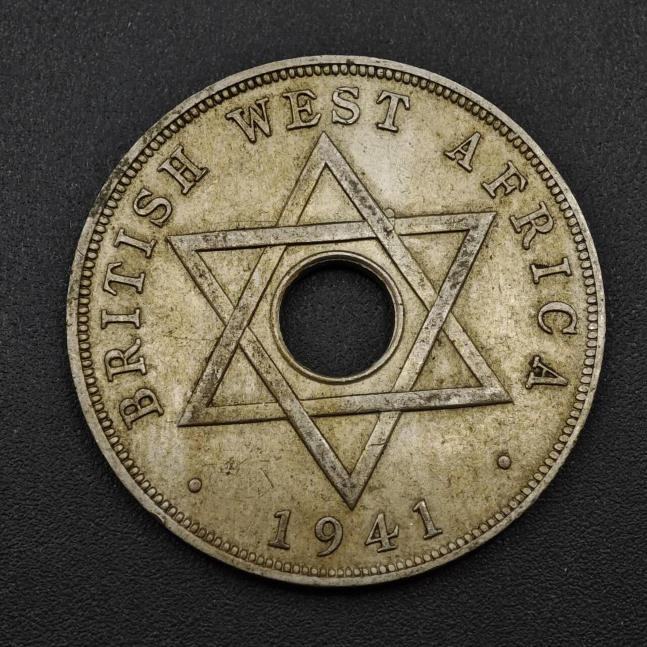 【淘币小摊】实时拍第八百一十四拍   散币场   满百包邮可预留二周 每周一统一发货   英属西非1941年乔治六世一便士镍币