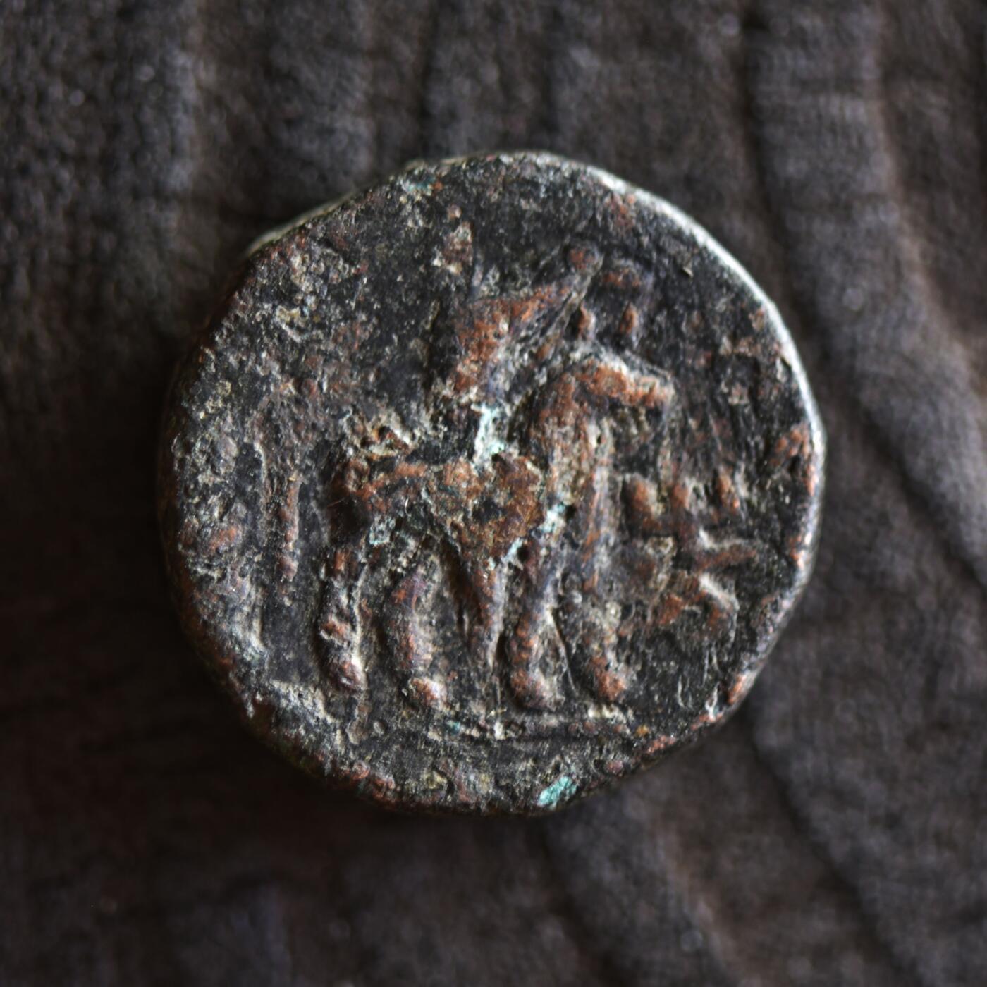 【良泉】【2025年最后一场】12月18日晚19.30点开拍！188组【直播场】西方古代钱币、丝路杂项、印章！ 公元55-100年【古印度】贵霜第二任国王，威玛·塔克图，铜币，8.36克