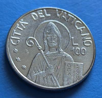 外国优质老铜币银币，周六九点倒数截拍，满百包邮，可寄存半年，喜欢朋友微信扫描二维码可直接参拍 - 梵蒂冈100里拉