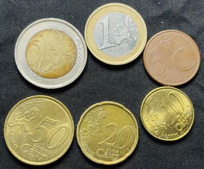 文馨钱币收藏第 284 场，【 长期接收代拍品】老藏家拍品南朝鲜李承晚时期货币，泰国大型纪念币，土耳其各时期及各国套币场 - 好品西班牙欧元 6 枚套