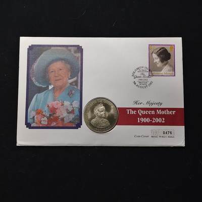 【全场包邮】纯粹捡漏拍482场（免费代拍第19场）-币封+套装+富兰克林（注意佣金） - 【邮币封】圣赫勒拿2000年50便士女王母亲伊丽莎白皇太后诞生100周年克朗型纪念币邮币封