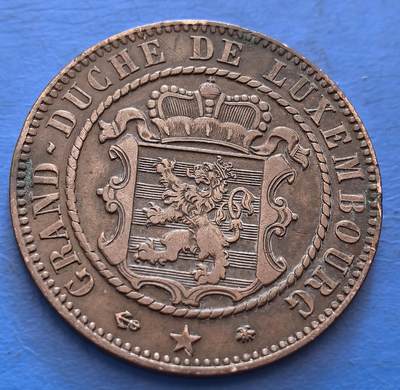 外国优质老铜币银币，周六九点倒数截拍，满百包邮，可寄存半年，喜欢朋友微信扫描二维码可直接参拍 - 极美品卢森堡1865年10分