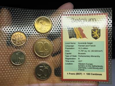 2025年集古藏今外币拍卖第十期-第10场—（总第290拍-纸币专场），本期拍完结算一次，发货时间2-3天，休息几天后继续新的一期拍卖。 - 1994-1998年比利时一套