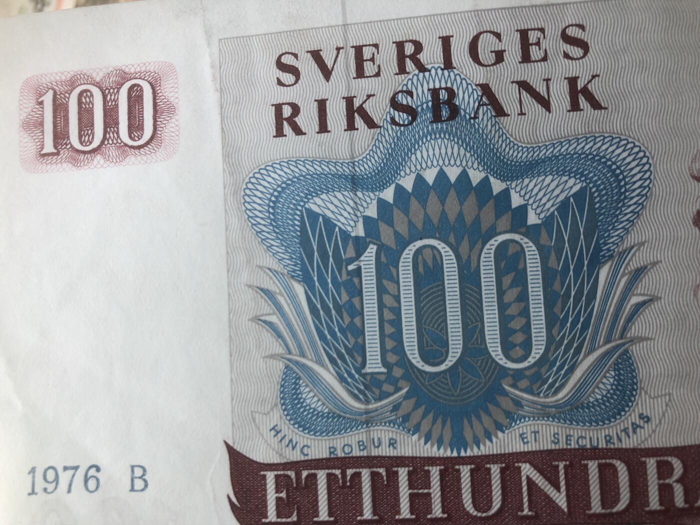67 EPQ 1979年 新加坡鸟版20元，各版本稀有瑞典1000克朗，持续更新ing 瑞典 1976年 1976-B 100 瑞典克朗 XF