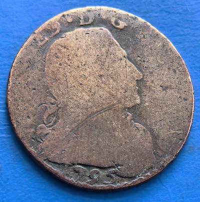 外国优质老铜币银币，周六九点倒数截拍，满百包邮，可寄存半年，喜欢朋友微信扫描二维码可直接参拍 - 1795年5索尔老铜币