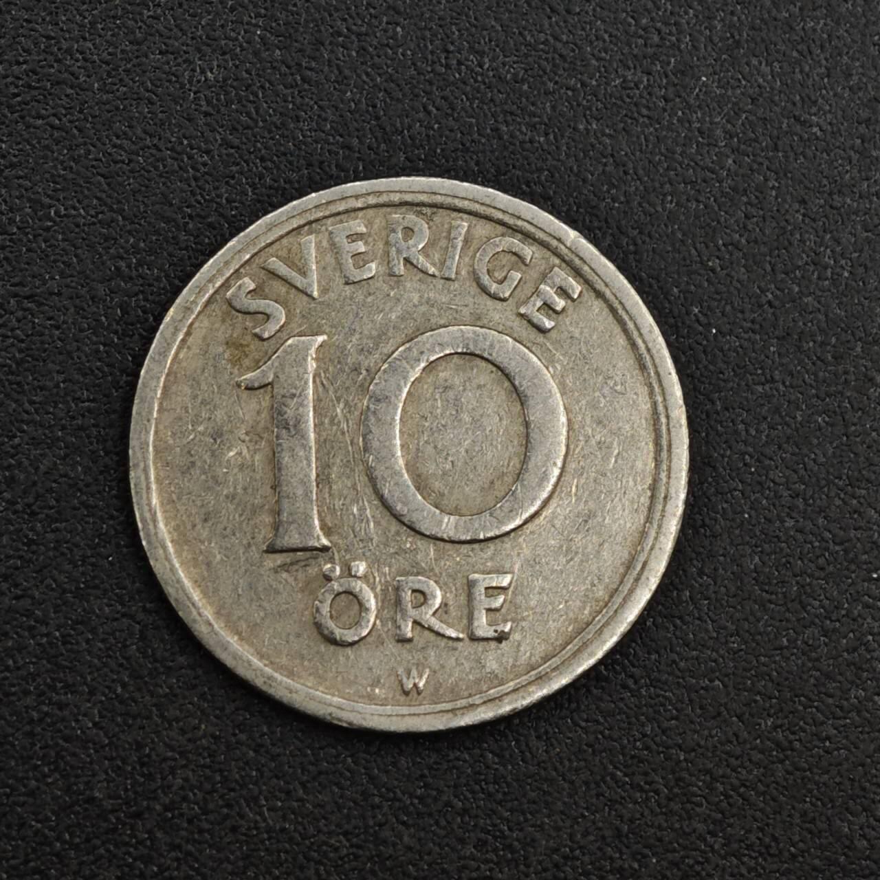 【淘币小摊】实时拍第八百一十四拍   散币场   满百包邮可预留二周 每周一统一发货   瑞典1921年10欧尔镍币