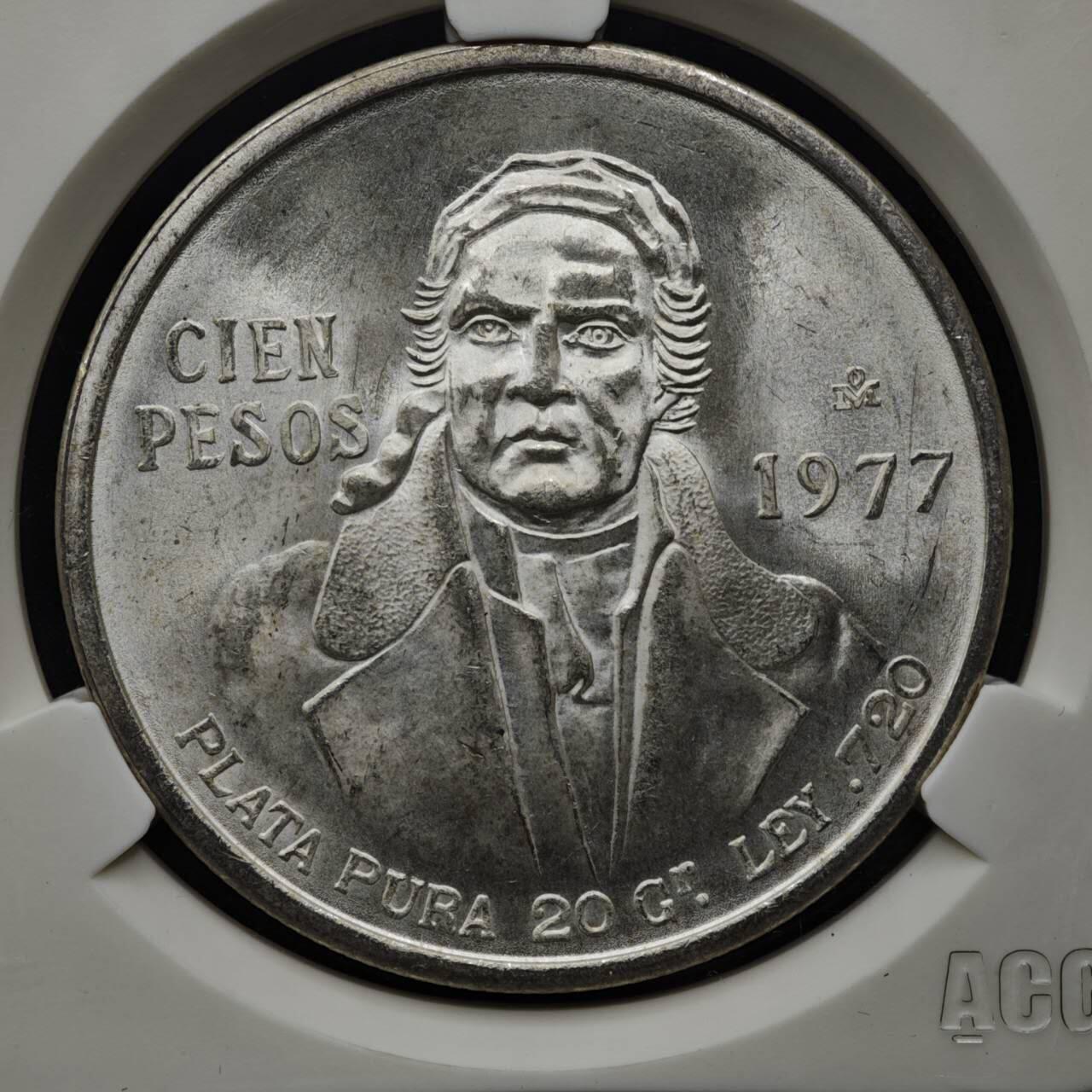 【淘币小摊】实时拍第八百一十五拍   银币套币场   满百包邮可预留二周 每周一统一发货   墨西哥1978年100比索银币 重27.77克720银 银价258