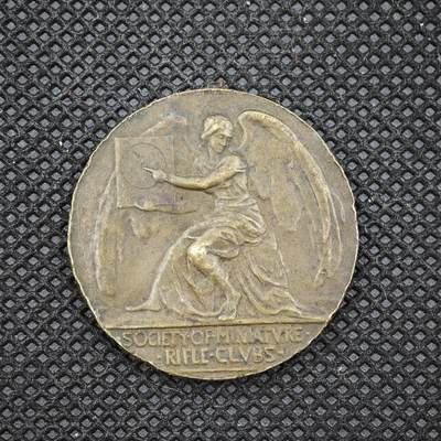 【淘币小摊】限时拍第八百一十六拍  纪念章场  满百包邮可预留两周  周一统一发货  -  1900年罗伯茨勋爵微型步枪俱乐部奖章直径30mm