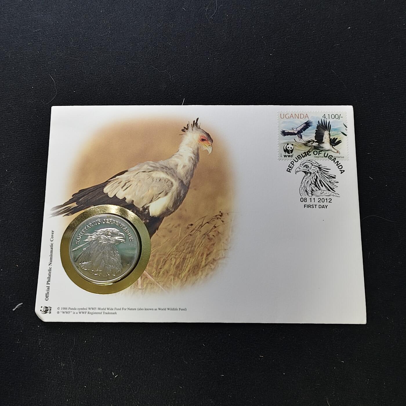 【全场包邮】纯粹捡漏拍482场（免费代拍第19场）-币封+套装+富兰克林（注意佣金） 【邮章封】WWF世界自然基金会1986年30周年‌蛇鹫纪念邮章封