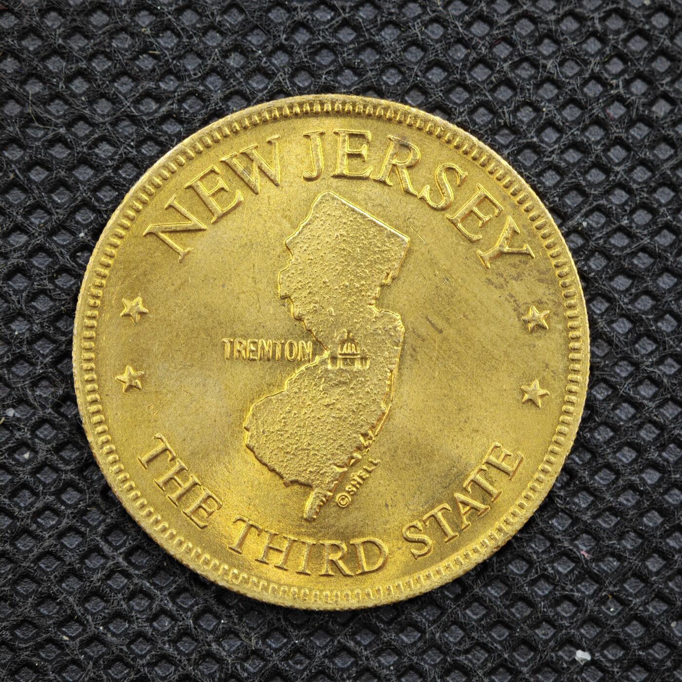 【淘币小摊】限时拍第八百一十六拍  纪念章场  满百包邮可预留两周  周一统一发货   美国新泽西州铜章直径26mm