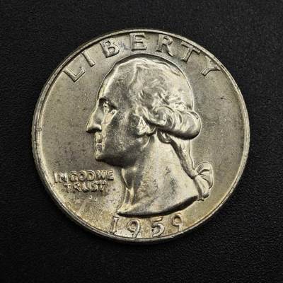 【淘币小摊】实时拍第八百一十五拍   银币套币场   满百包邮可预留二周 每周一统一发货   - 美国1959年25分银币