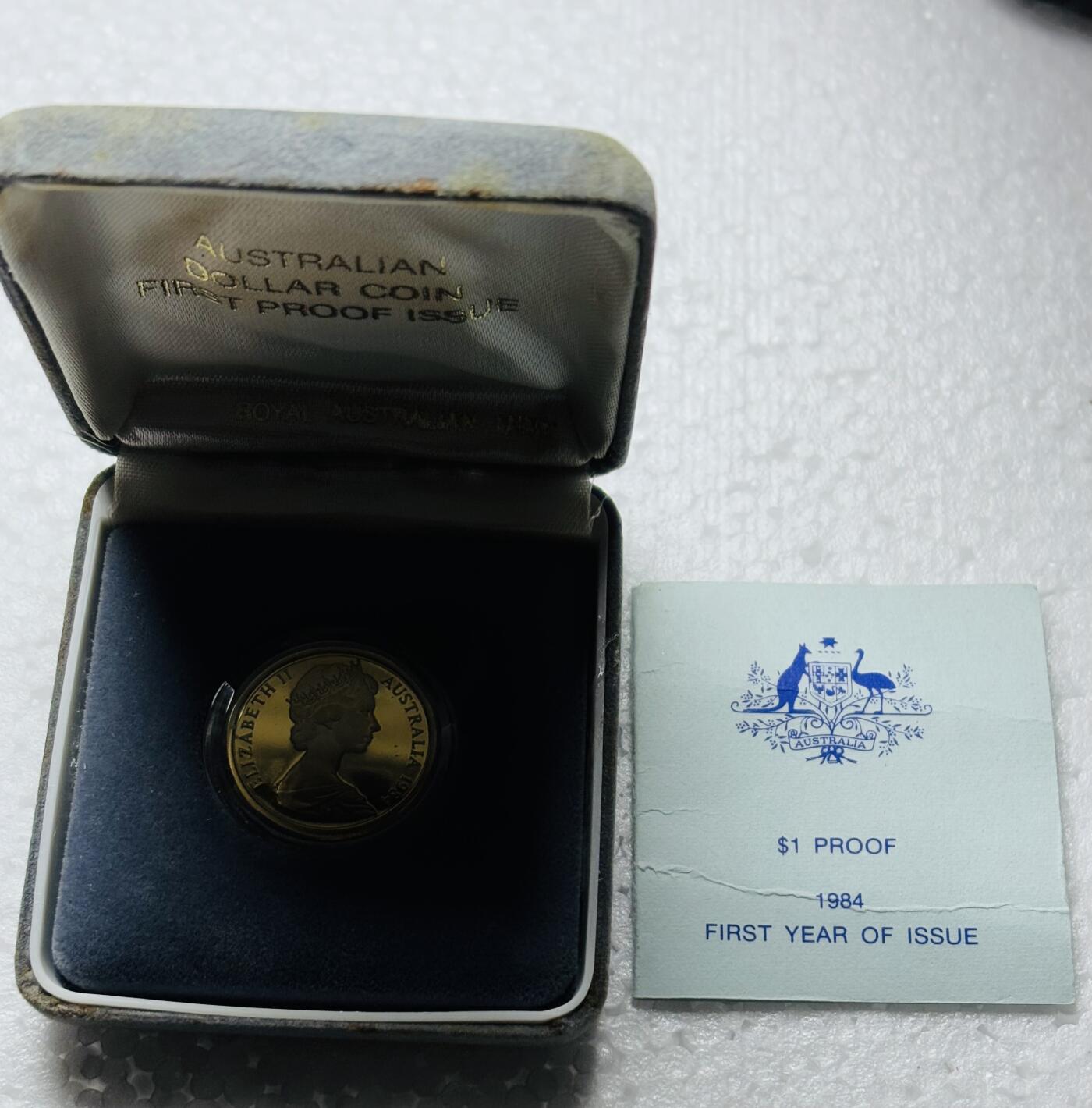 文馨钱币收藏第 284 场，【 长期接收代拍品】老藏家拍品南朝鲜李承晚时期货币，泰国大型纪念币，土耳其各时期及各国套币场 原盒 全新未流通带证书 1984 年澳大利亚一元精制币