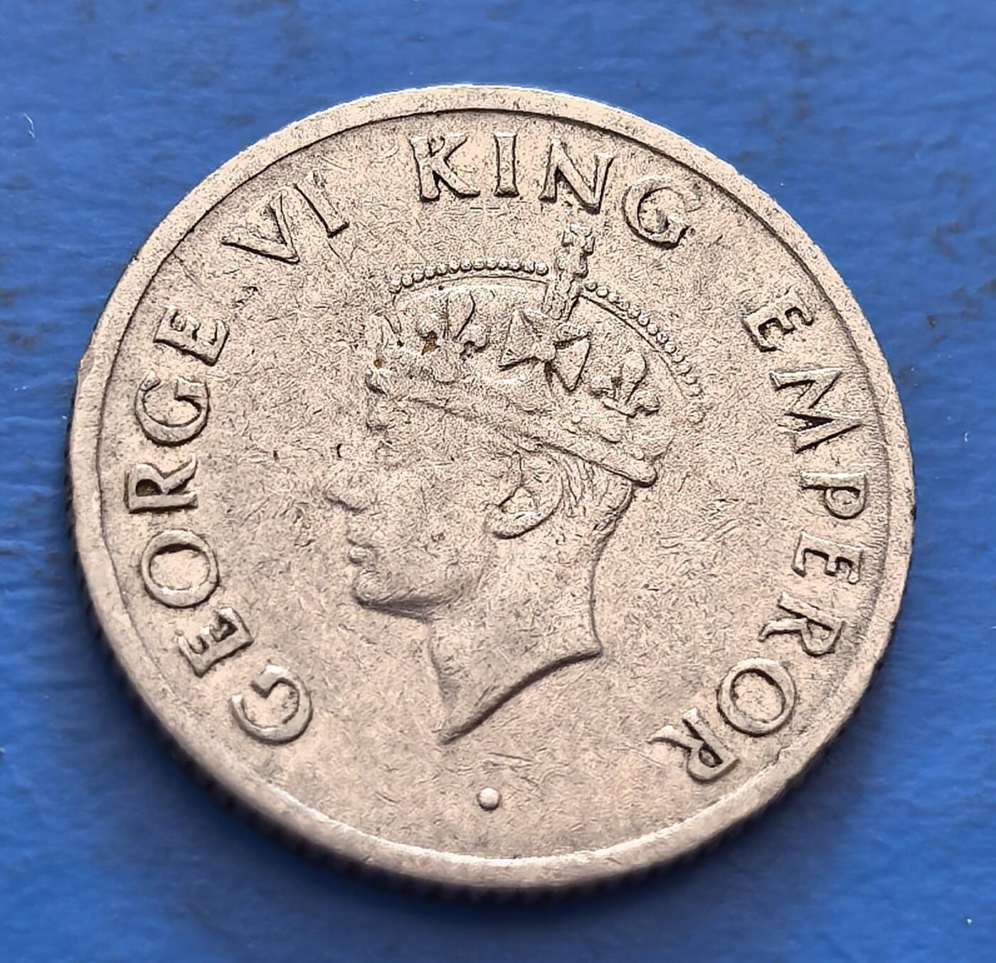 外国优质老铜币银币，周六九点倒数截拍，满百包邮，可寄存半年，喜欢朋友微信扫描二维码可直接参拍 印度亚洲虎1946年1/4卢比