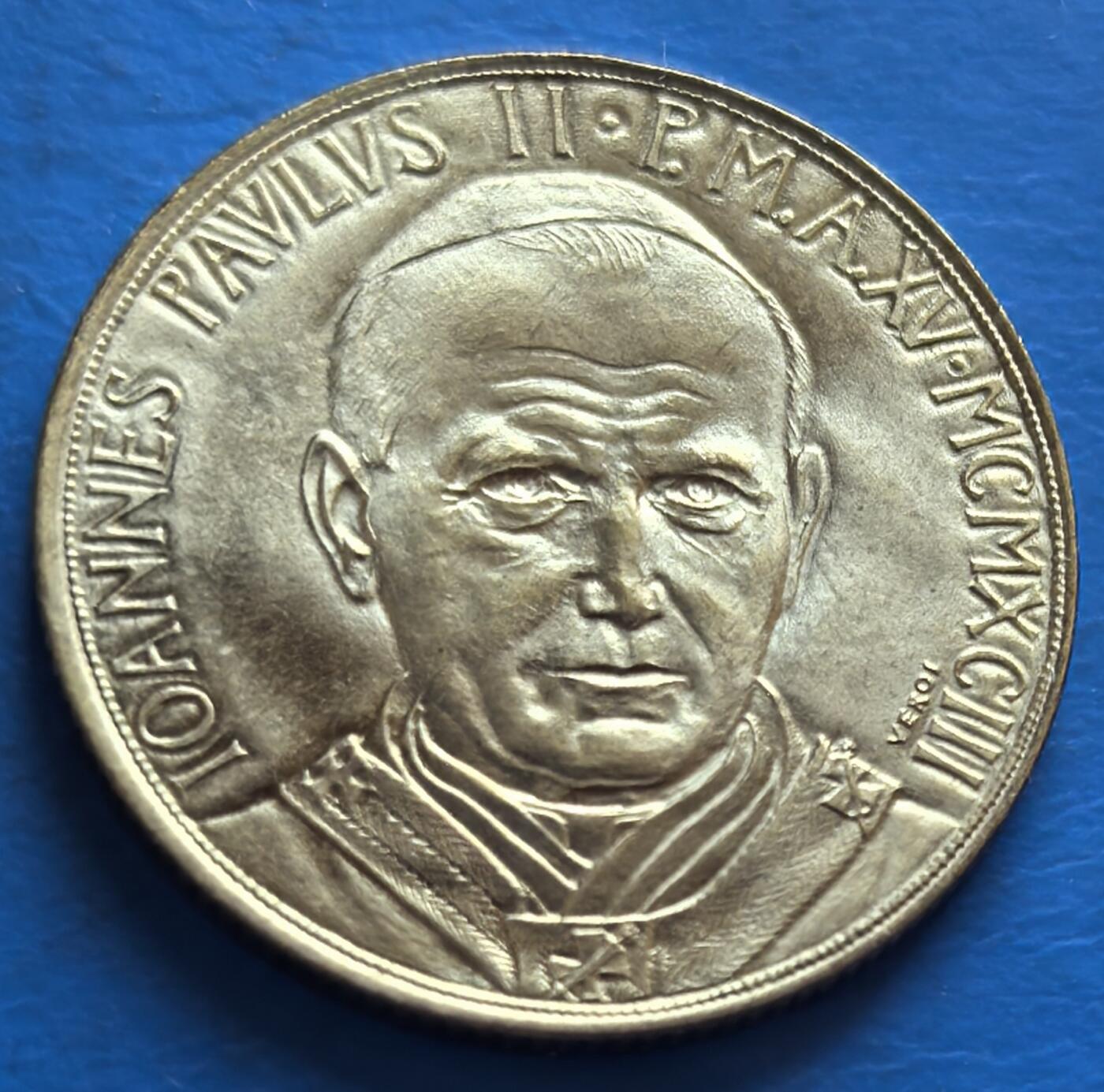 外国优质老铜币银币，周六九点倒数截拍，满百包邮，可寄存半年，喜欢朋友微信扫描二维码可直接参拍 梵蒂冈200里拉